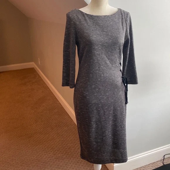 slim fit dress slacks Embers' Mini Black & Grey / Red & Grey Sweater Dress  Rags n Rituals
